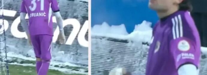 Τερματοφύλακας στην Τουρκία έπινε ζεστό τσάι εν αγώνα για να ζεσταθεί! (vd)