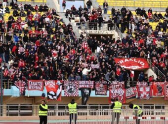 “Ερυθρόλευκο” το Ηράκλειο – Δυναμικό παρών των οπαδών του Ολυμπιακού