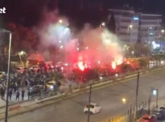 Βραδιά… φιέστας για ΑΕΚ: “Κάηκε” η Συγγρού, υποδοχή στη Φιλαδέλφεια (Vid)