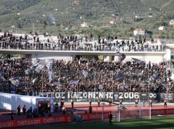 Ένταση οπαδών του ΠΑΟΚ με την Αστυνομία έξω από το Πανθεσσαλικό