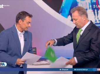 Τρελό γέλιο στον ΣΚΑΪ με Οικονόμου και καπέλο του Παναθηναϊκού! (ΒΙΝΤΕΟ)