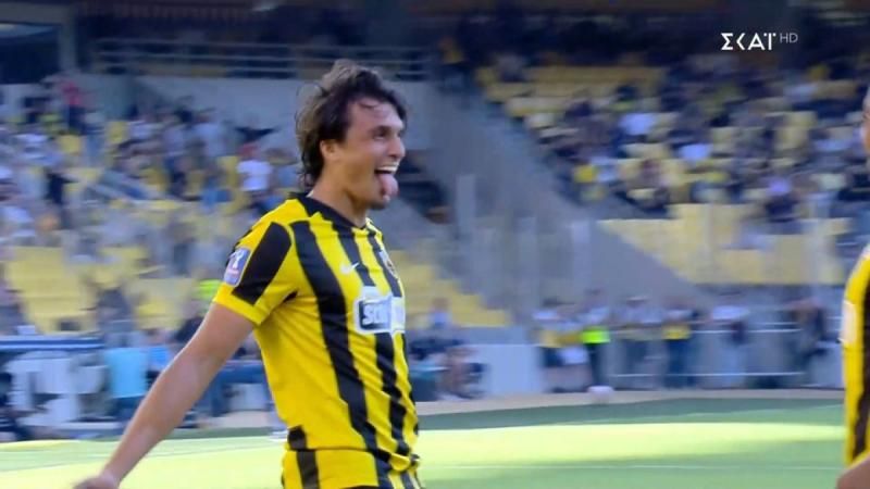 Γρήγορο 1-0 για την ΑΕΚ – Σέντρα Μάνταλου και κεφαλιά Αλεξίου! (VID)