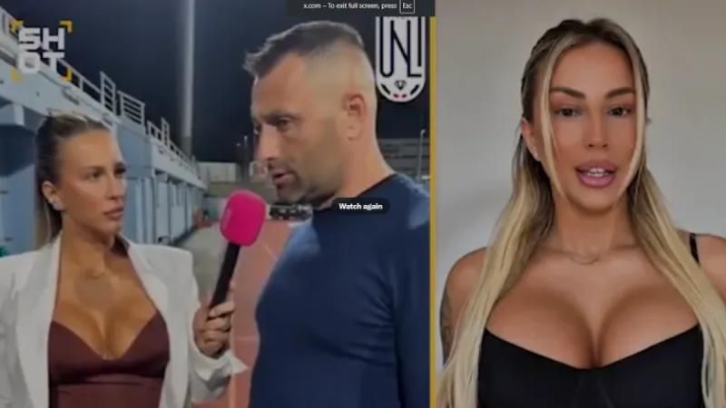 Δεν κοίταζε τη δημοσιογράφο στη συνέντευξη γιατί φοβόταν τη σύζυγο! (Vid)